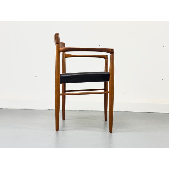 Mid-Century Modern Teak and Leather Armchair by H. W. Klein for Bramin, 1960s For Sale - Image 3 of 18
