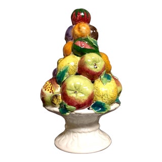 Ceramic Italian Fruit Topiary Centerpiece For Sale