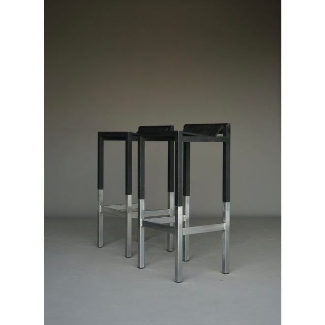 Minimalist Bar Stools by Ruud Jan Kokke, 1980s, Set of 2 For Sale - Image 16 of 18