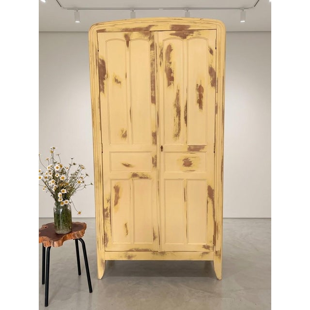 Vintage French Parisian Armoire, 1950s For Sale - Image 4 of 5