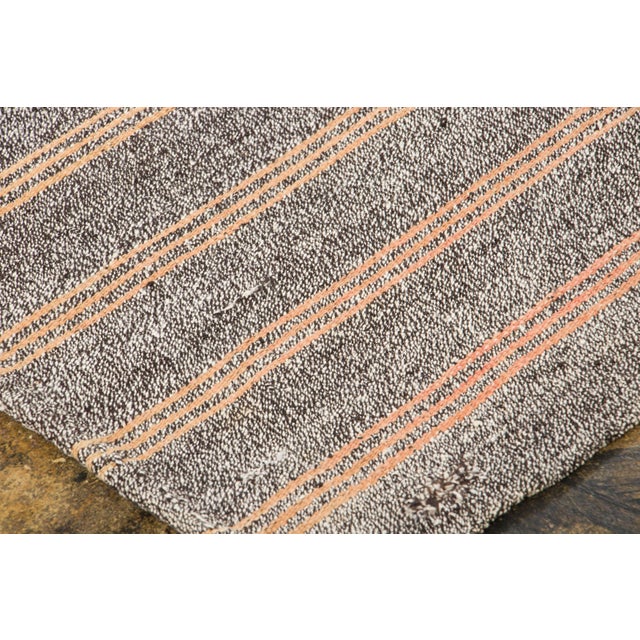 Rug & Kilim Vintage Turkish Kilim Wool Rug With Beige Stripes by Rug & Kilim, 1950-1959 For Sale - Image 4 of 9