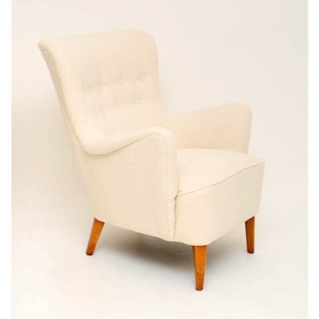 Mid-Century Modern Vintage Swedish Armchair by Folke Ohlsson for Dux, 1950 For Sale - Image 3 of 7