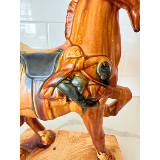 Mid-Century Modern Early 20th Century Ceramic Horse Figurine For Sale - Image 3 of 8