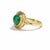 Vintage Inspired Green Onyx and Topaz Ring in Silver, Gold, Size 6 For Sale - Image 11 of 11