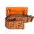 Orange Calfskin Mini Flat Baguette with Brown Strap You Strap For Sale In New York - Image 6 of 8