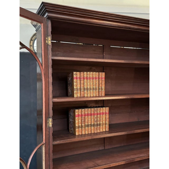 George III Double Secretary Bookcase of Mahogany For Sale - Image 12 of 18
