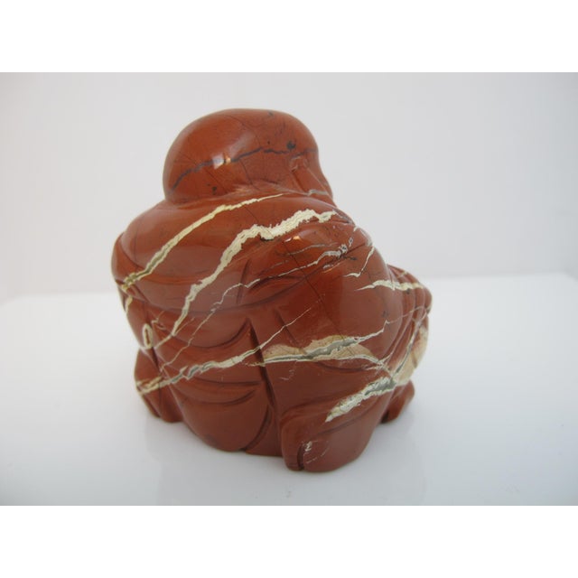 Kalifano Red Jasper Carved Jolly Seated Buddha Figurine Statue For Sale In Portland, OR - Image 6 of 8