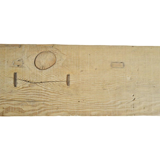 Tan Vintage Narrow Old Plank Console Table For Sale - Image 8 of 9