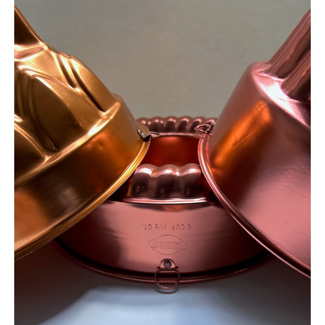 Vintage Copper Toned Aluminum Molds - Set of 3 For Sale - Image 15 of 18