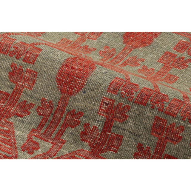 Ivory Antique 20th Century Khotan Runner With Pomegranate Garden Lattice - Rug & Kilim For Sale - Image 8 of 9