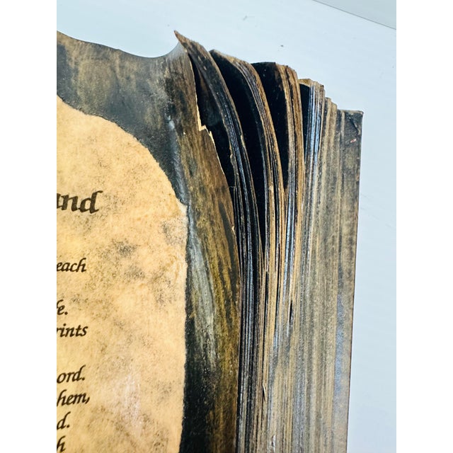 “Footprints in the Sand” Sculptural Book Wall Art – Religious Inspirational Decor For Sale - Image 4 of 7