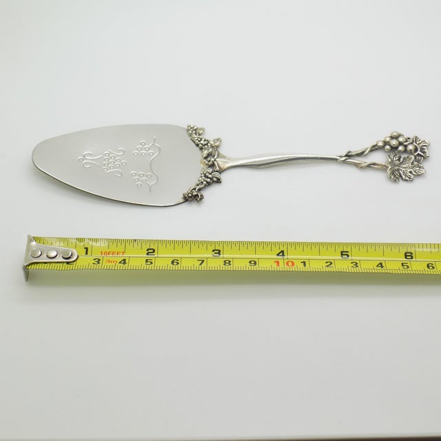 Vintage Italian Silver 800 Cake Server with Grape Design by Conti Marco, Arezzo, 1970s For Sale - Image 12 of 13