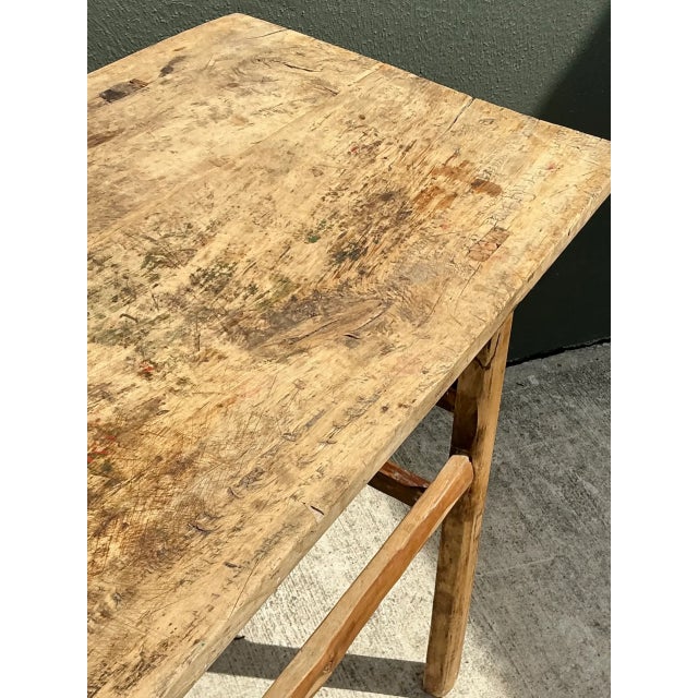 Vintage Rustic Wood Console Table For Sale - Image 9 of 12