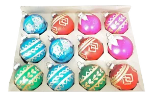Shiny Brite Boxed Glitter Ornaments