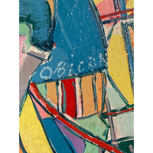The Walking Shop Painting by Jovan Obican, Croatia 1970 For Sale - Image 11 of 15