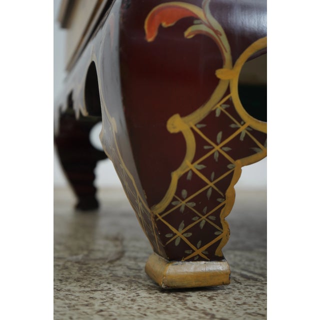 Stunning Hand Paint Decorated Neoclassical Finish Coffee Table For Sale - Image 11 of 12