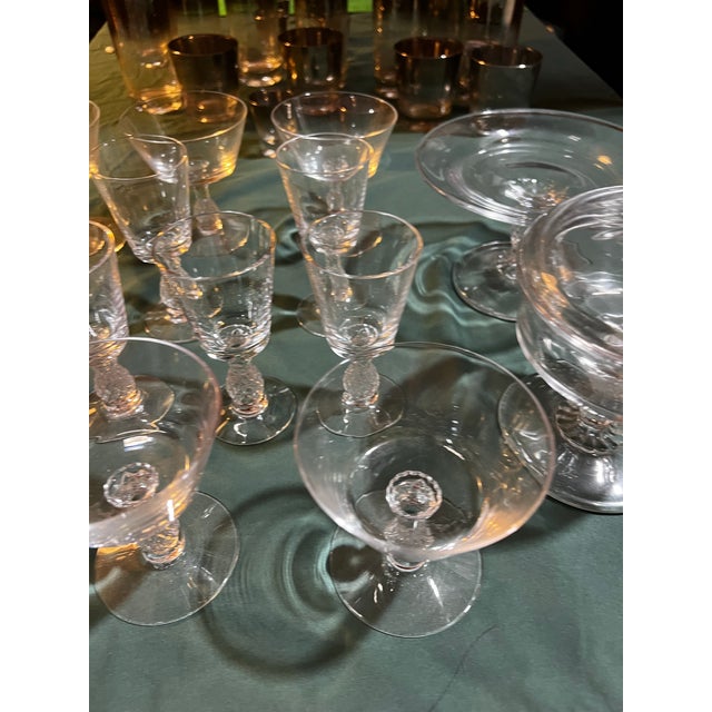 1970s Collection of Glasses and Serving Pieces With Pineapple Stems - 18 pcs For Sale In Atlanta - Image 6 of 12