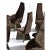 8 Restored Adrian Pearsall Craft Associates Bronze Brown and Black Brutalist Dining Chairs For Sale - Image 16 of 17