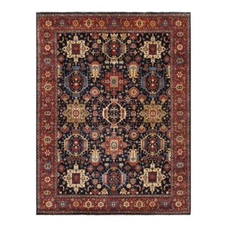 Pasargad Home Karabakh Navy Wool Area Rug, 8' 9'' X 12' 0'' For Sale