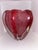 Glass Beautiful Vintage Tokyo Glass Murano Style Art Glass Bowl / Centerpiece – Cranberry Pink Controlled Bubble Glass, 8 LBS For Sale - Image 7 of 8