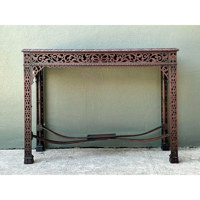 Vintage Carved Fretwork Console Table For Sale - Image 11 of 12
