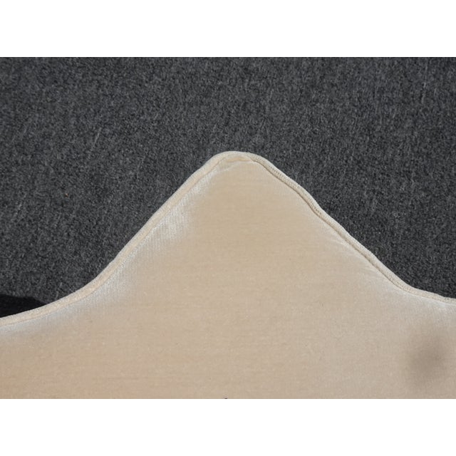 Off-white Off White Star Shaped Ottoman Footstool W Velvet and Fringe For Sale - Image 8 of 13