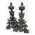 Antique Pair of Large Ornate Bronze Figural Chenet Andirons For Sale