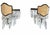 A pair of classic-style wall lamps, crafted with a burnished bronze frame and a rich array of cut crystals. The lamps...