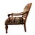 Rococo Late 20th Century Hand-Carved Oversized Armchairs Set of 2 With Safari-Inspired Upholstery For Sale - Image 3 of 7