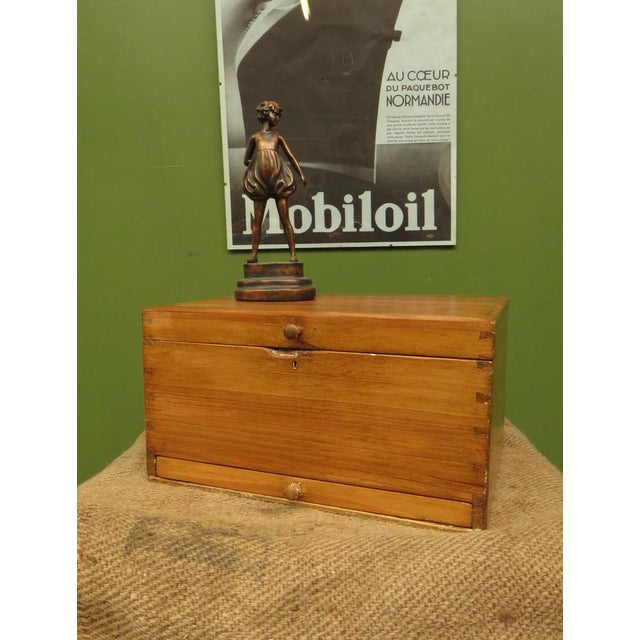 This is a rare antique Swedish sugar cutting box dating to the late 19th century. The box is made of pine and features a...