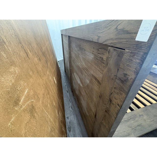 Rh Drifted Reclaimed Oak Panel Bed – King Brown Oak |European Oak | Designed by Nils Verhoeven For Sale - Image 9 of 18