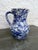 American Vintage Jerry Brown Hamilton 1993 Pitcher Pottery Ceramic Blue Splatter Glaze For Sale - Image 3 of 6