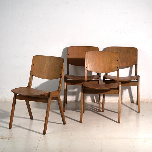 Vintage Dining Chairs from Thonet, 1950, Set of 4 For Sale - Image 18 of 18