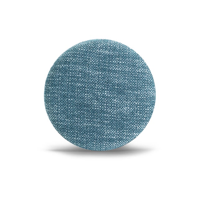 2020s Tomlin Teal Gaming Ruched Ottoman For Sale - Image 5 of 7