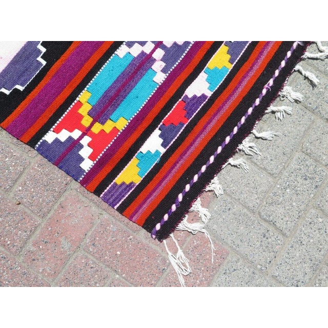 1960s Colorfull Vintage KIlim Runner - 30"x149" For Sale - Image 10 of 13