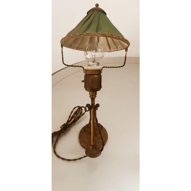 Brown Antique Adjustable Table Lamp For Sale - Image 8 of 15
