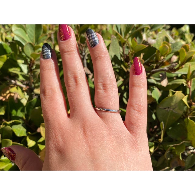 Metal 1920s Vintage Traub Orange Blossom Band, Size 6.25 For Sale - Image 7 of 7