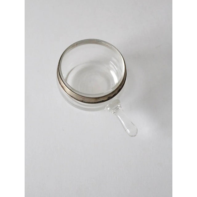 Mid 20th Century Vintage Silver Rimmed Glass Cup For Sale - Image 5 of 10