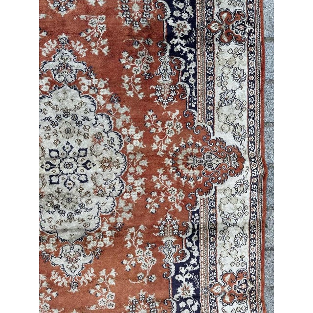 Vintage Sino Qom Silk Rug, 1990s For Sale - Image 9 of 18