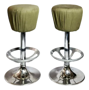 Set of Mid-Century Italian Bar Stools, 1970s