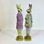Violet Vintage Boho Chic Shabby Chic Foil Wrapped Plaster Tall Rabbits - A Pair - Easter For Sale - Image 8 of 14