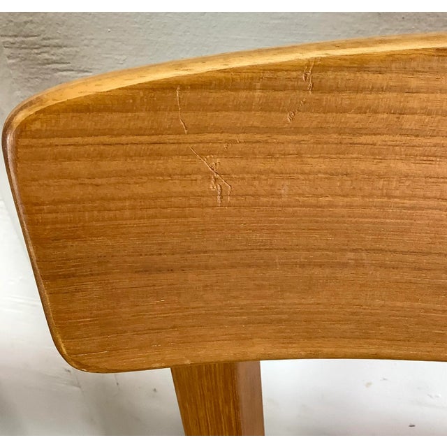 Wood Pair Vintage Modern Teak Barstools For Sale - Image 7 of 12
