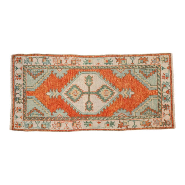 Vintage Distressed Oushak Rug Runner - 2'6" x 5'3" For Sale