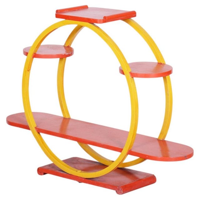 Mid-Century Flower Stand in Lacquered Wood, Czech, 1940s For Sale - Image 6 of 6