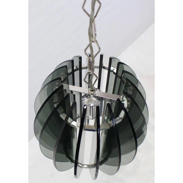Glass Veca Italian Mid-Century Modern Pendant Light For Sale - Image 7 of 11