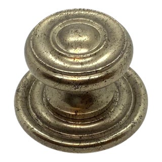 Baker Large Knob With Decorative Backplate Antique Pewter Finish For Sale