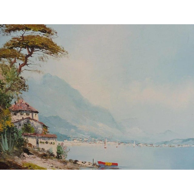 Franco Ruocco, Near San Remo, 1970s, Oil Painting on Canvas, Framed For Sale - Image 10 of 14