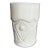 Vintage Milk Glass Tumbler: Star & Button Pressed Glass For Sale