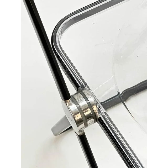 Set of Black and Transparent Plia Chairs by Giancarlo Piretti for Anonima Castelli For Sale - Image 11 of 14