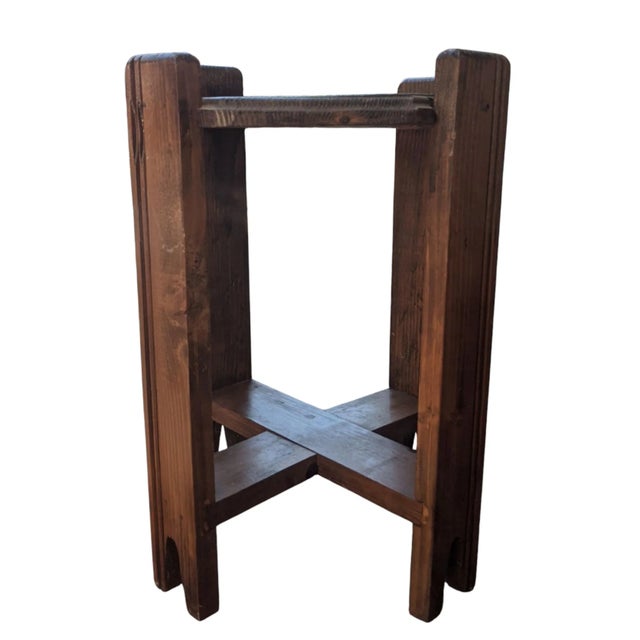 Vintage Mission Style Oak Plant Stand For Sale - Image 12 of 18